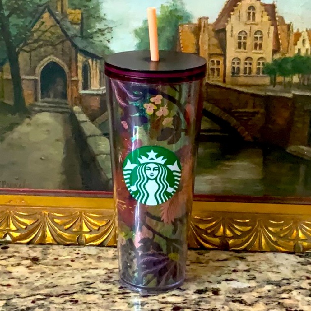 Starbucks 2021 Rising Floral Tumbler with Straw